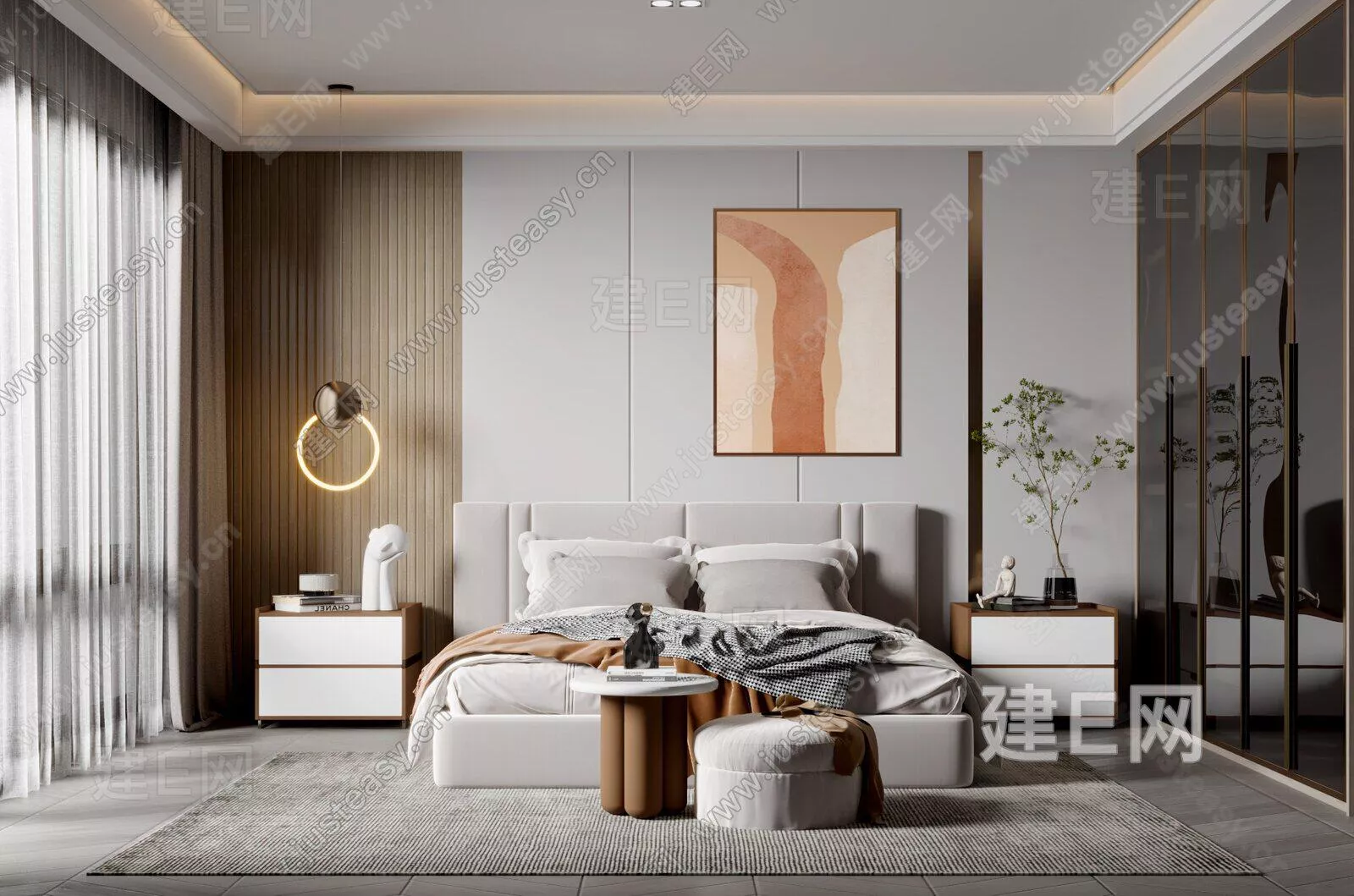 MODERN BEDROOM - SKETCHUP 3D SCENE - ENSCAPE - 106712518