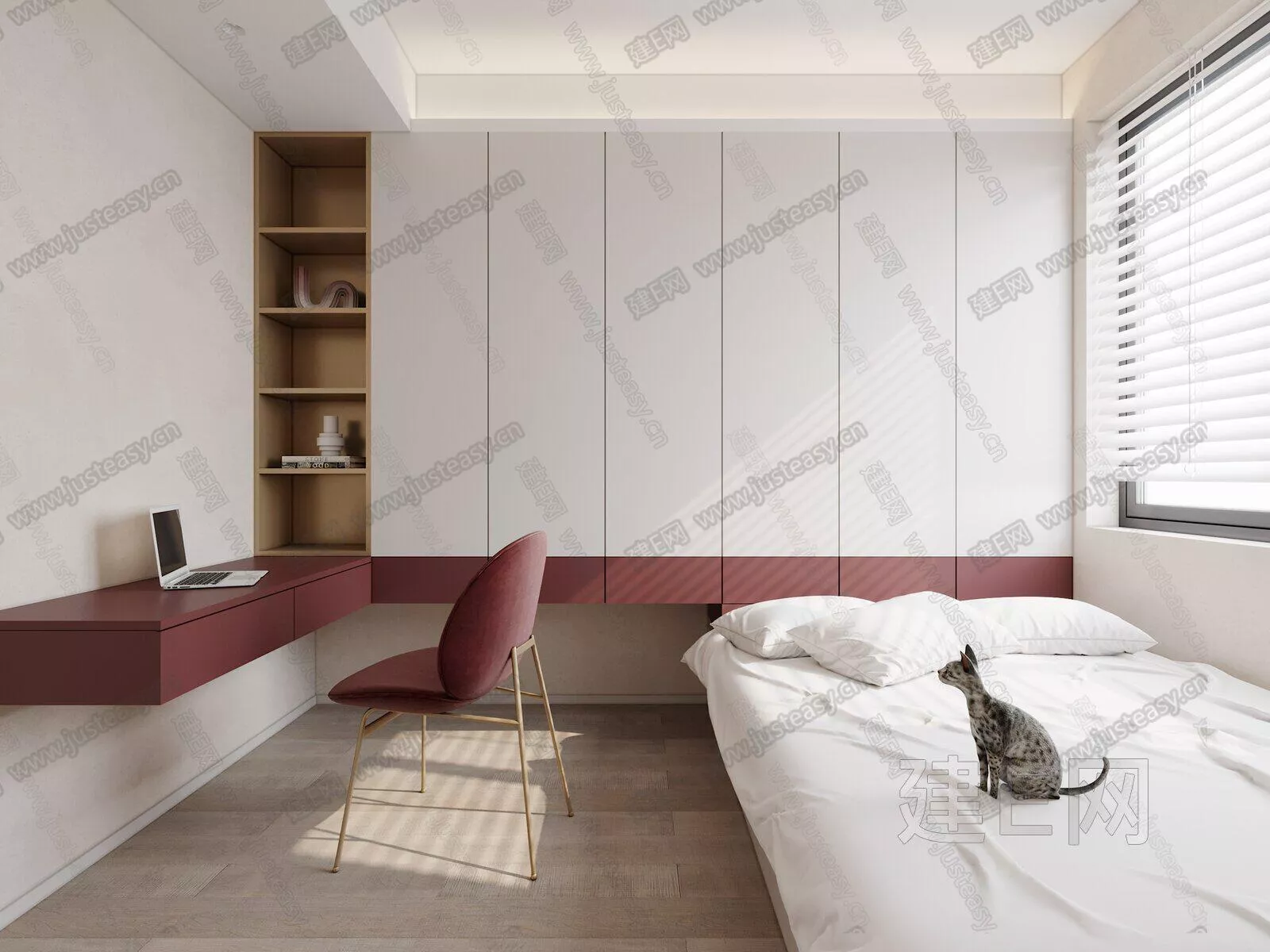 MODERN BEDROOM - SKETCHUP 3D SCENE - ENSCAPE - 106712536