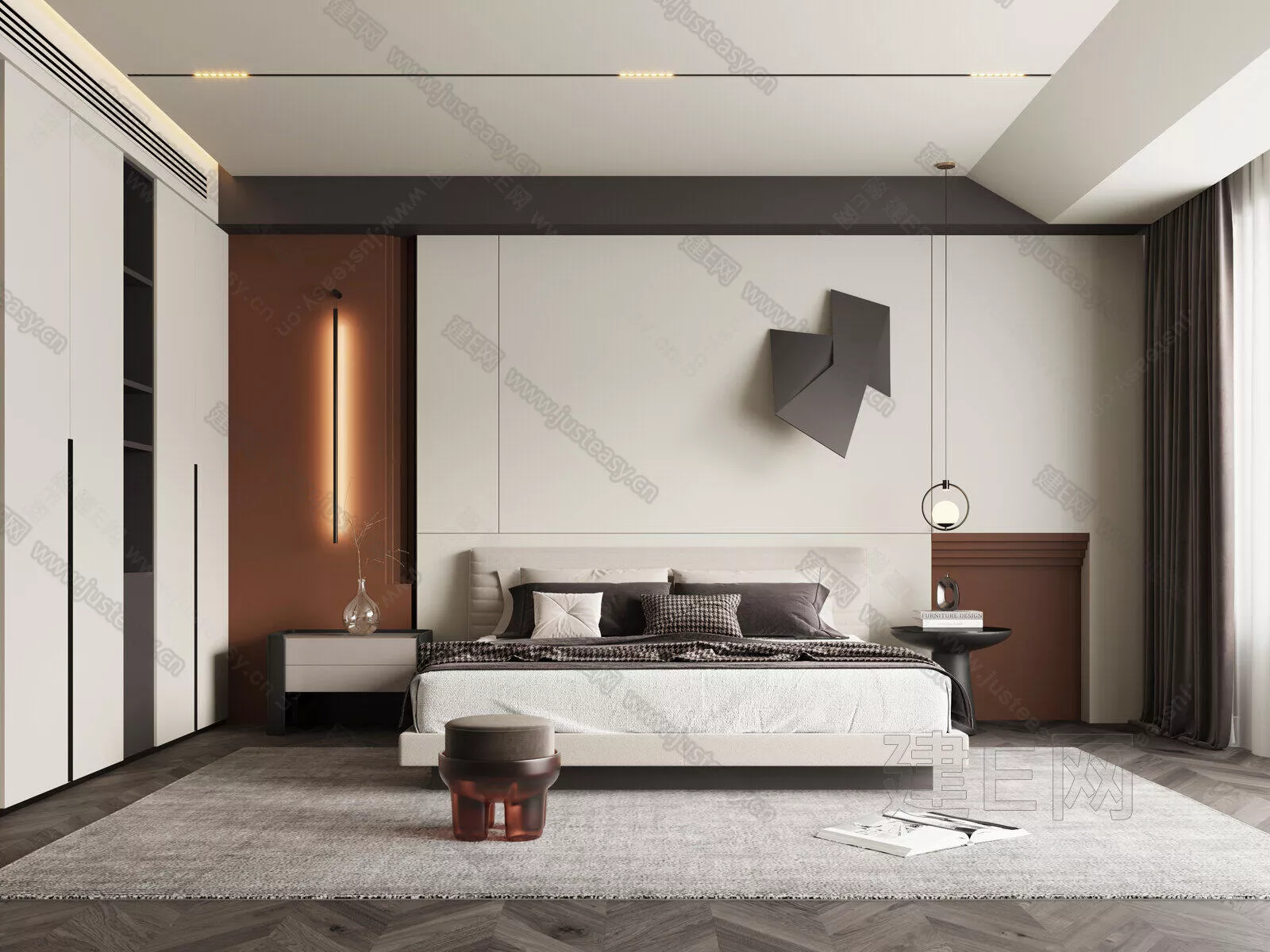 MODERN BEDROOM - SKETCHUP 3D SCENE - ENSCAPE - 106777870