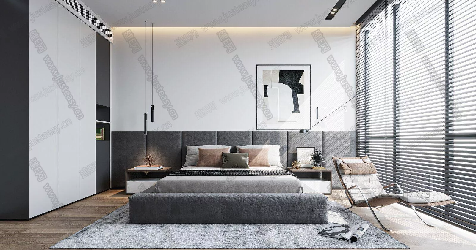 MODERN BEDROOM - SKETCHUP 3D SCENE - ENSCAPE - 106777953