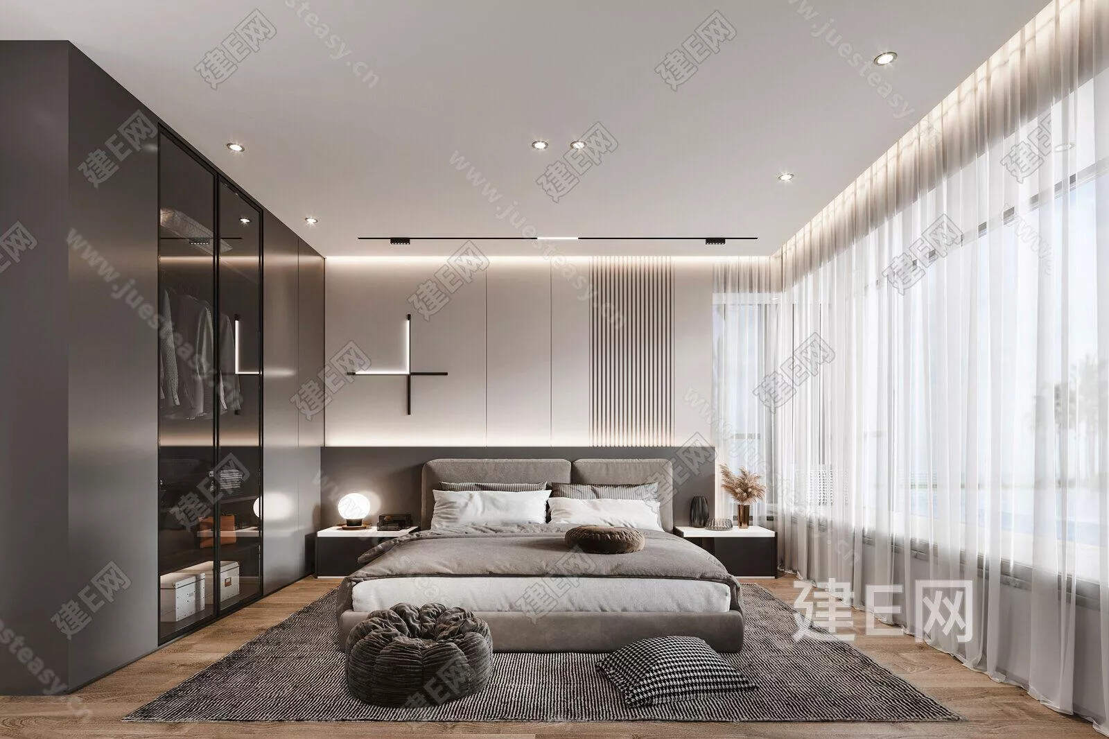 MODERN BEDROOM - SKETCHUP 3D SCENE - ENSCAPE - 106778050