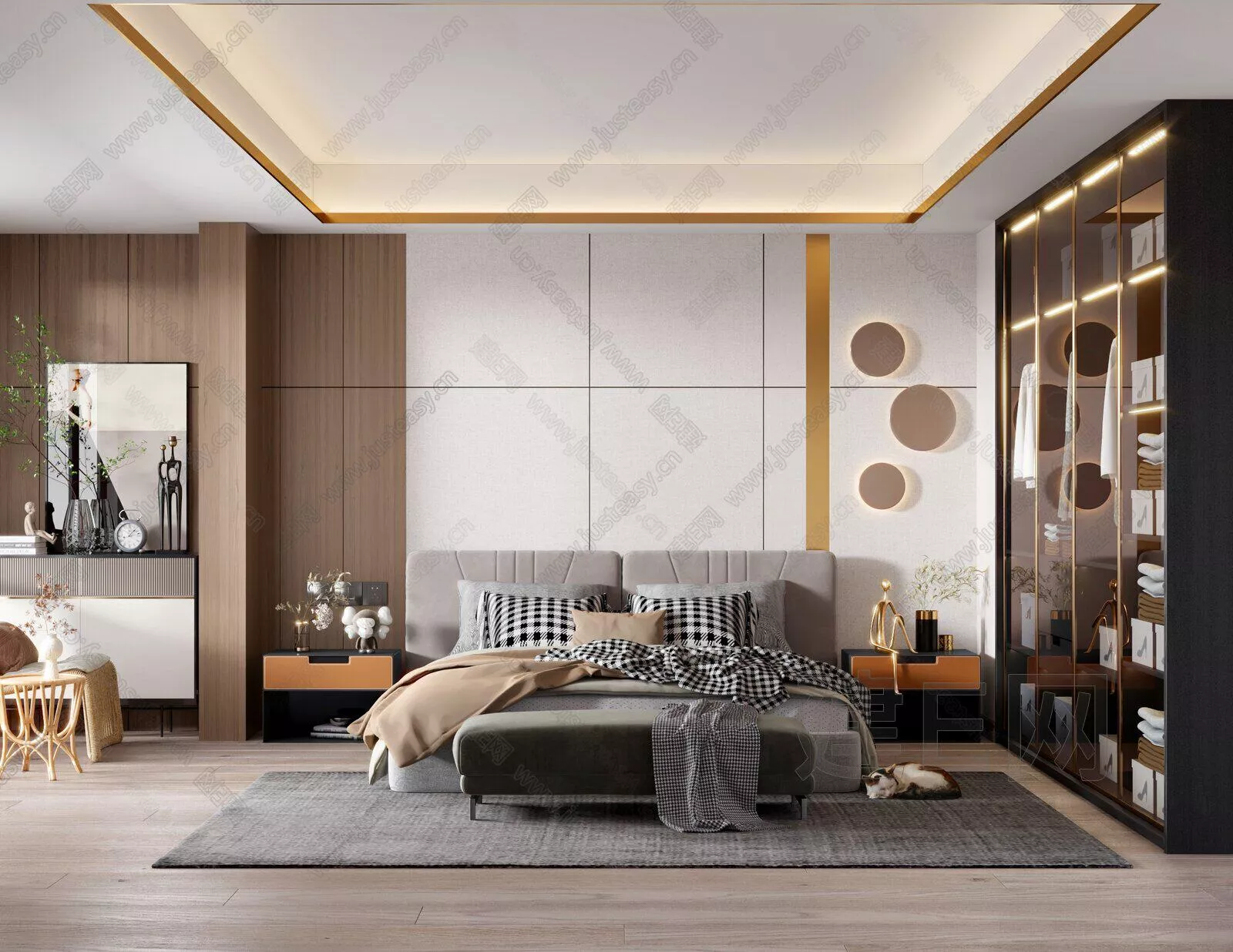 MODERN BEDROOM - SKETCHUP 3D SCENE - ENSCAPE - 106843566