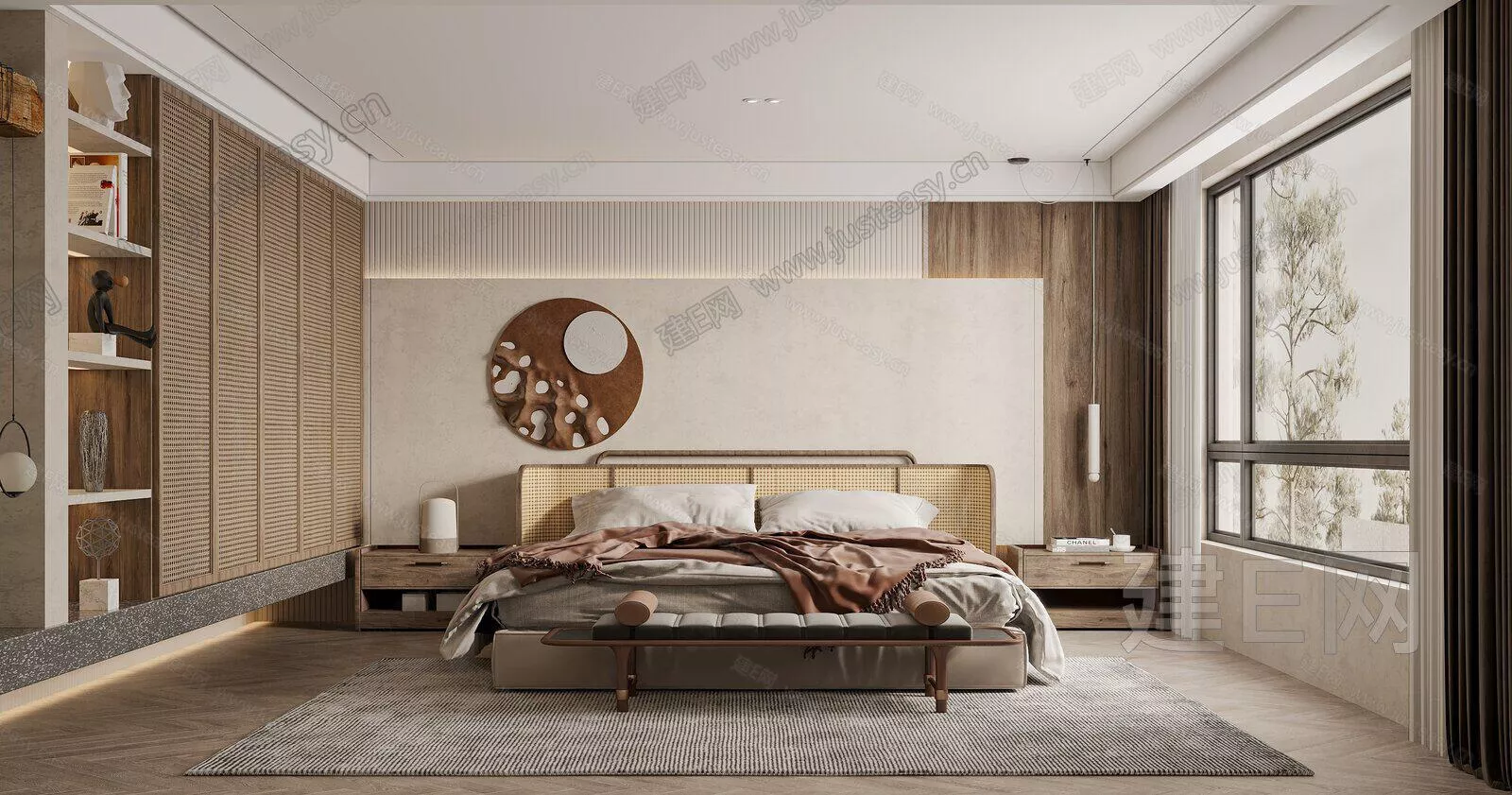 MODERN BEDROOM - SKETCHUP 3D SCENE - ENSCAPE - 106843581