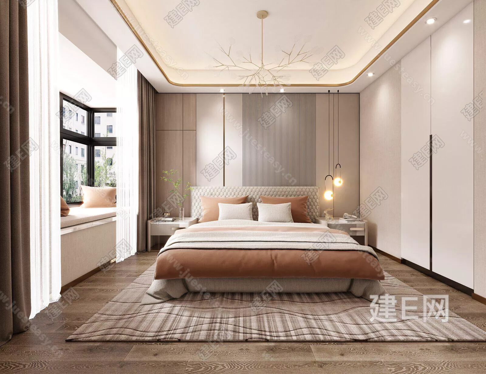 MODERN BEDROOM - SKETCHUP 3D SCENE - ENSCAPE - 106909104