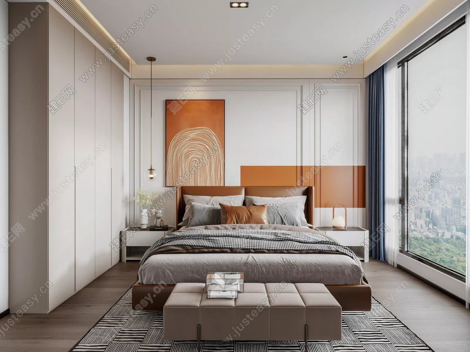 MODERN BEDROOM - SKETCHUP 3D SCENE - ENSCAPE - 106909166