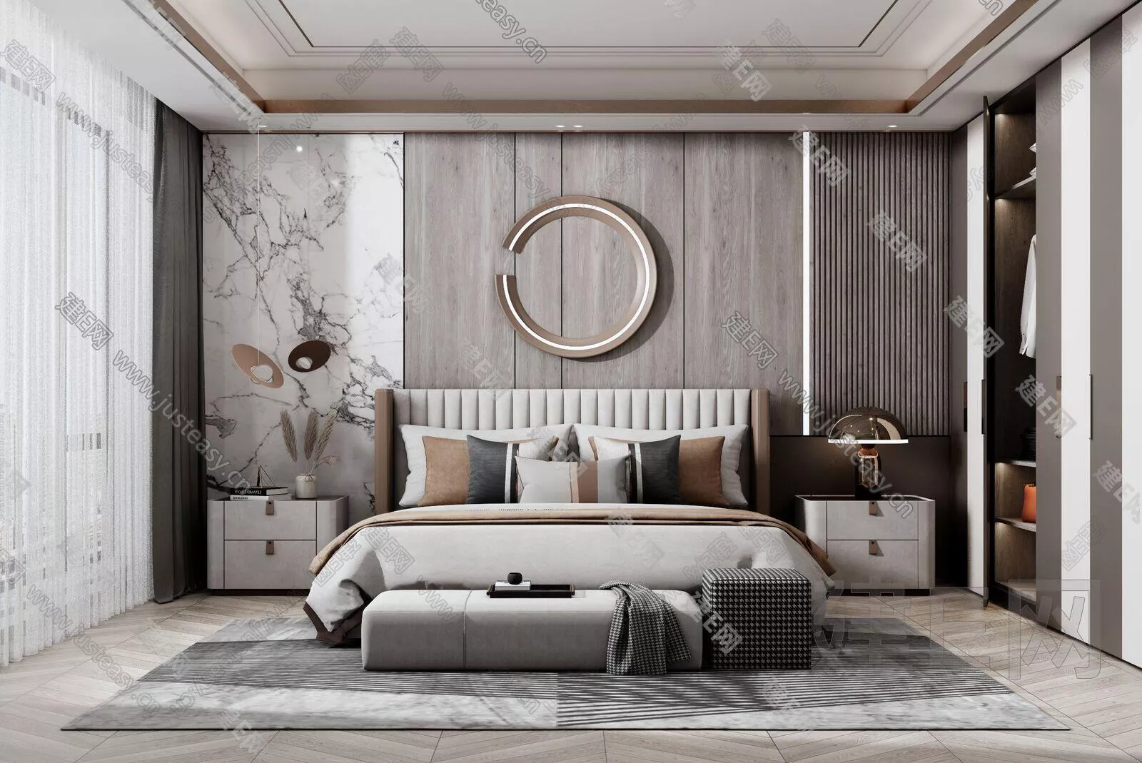 MODERN BEDROOM - SKETCHUP 3D SCENE - ENSCAPE - 107364958