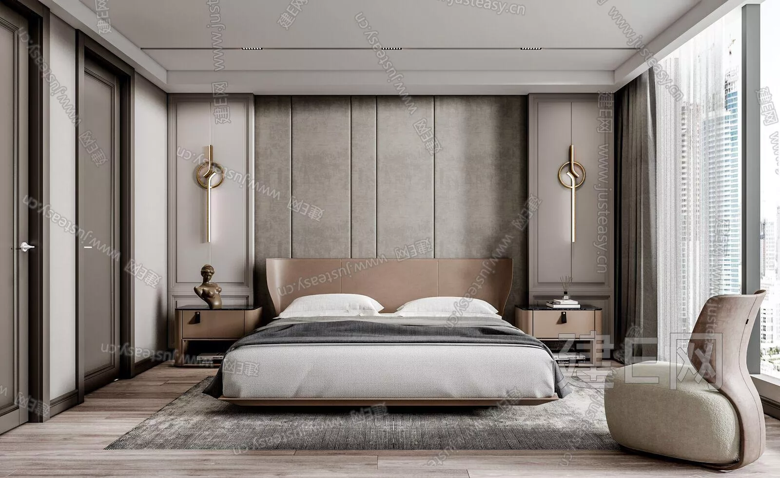 MODERN BEDROOM - SKETCHUP 3D SCENE - ENSCAPE - 107365732