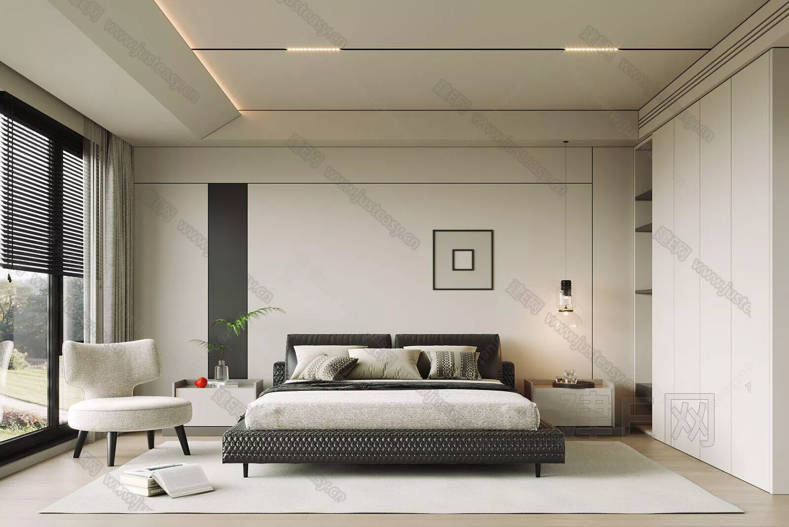 MODERN BEDROOM - SKETCHUP 3D SCENE - ENSCAPE - 107498960