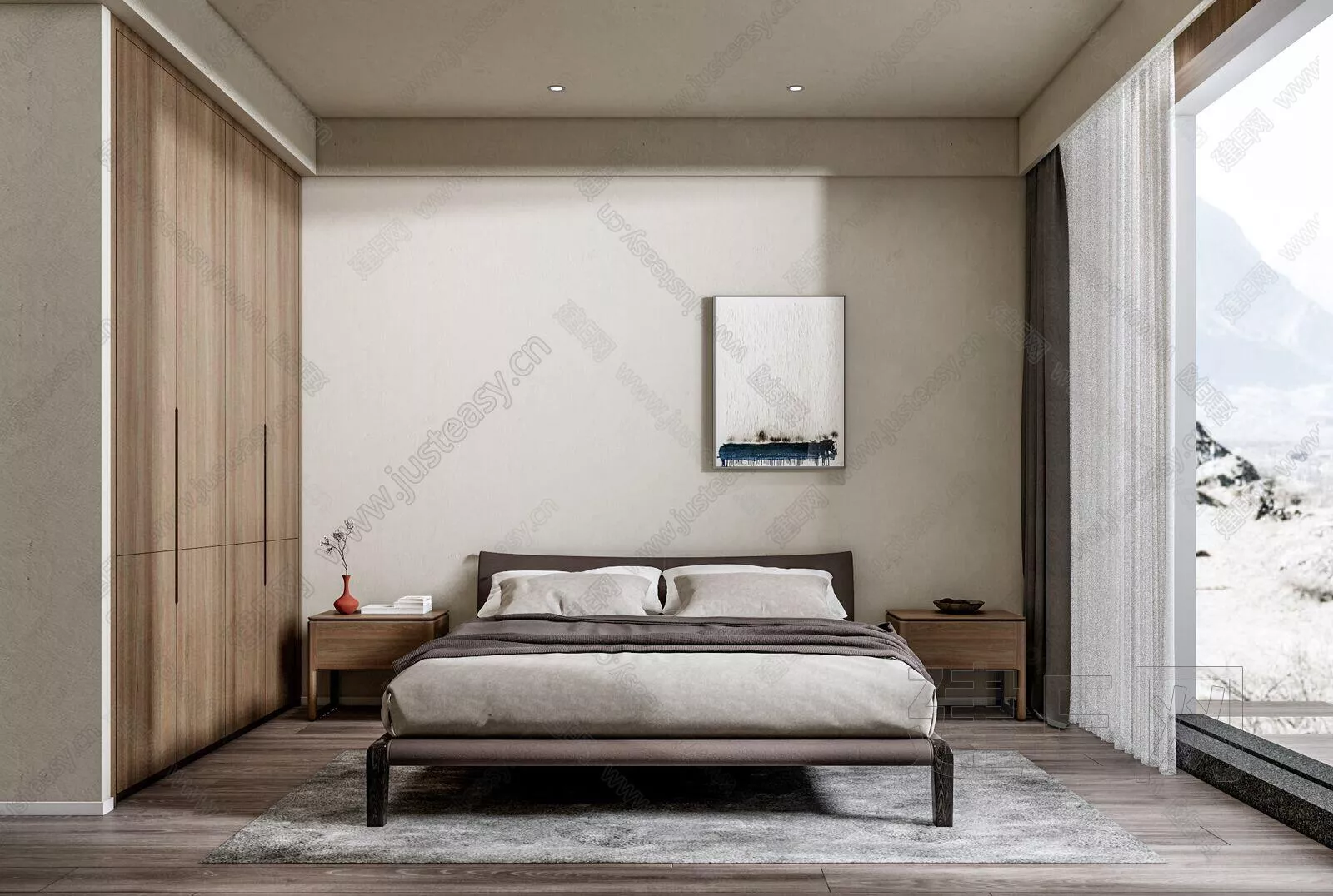 MODERN BEDROOM - SKETCHUP 3D SCENE - ENSCAPE - 107562397