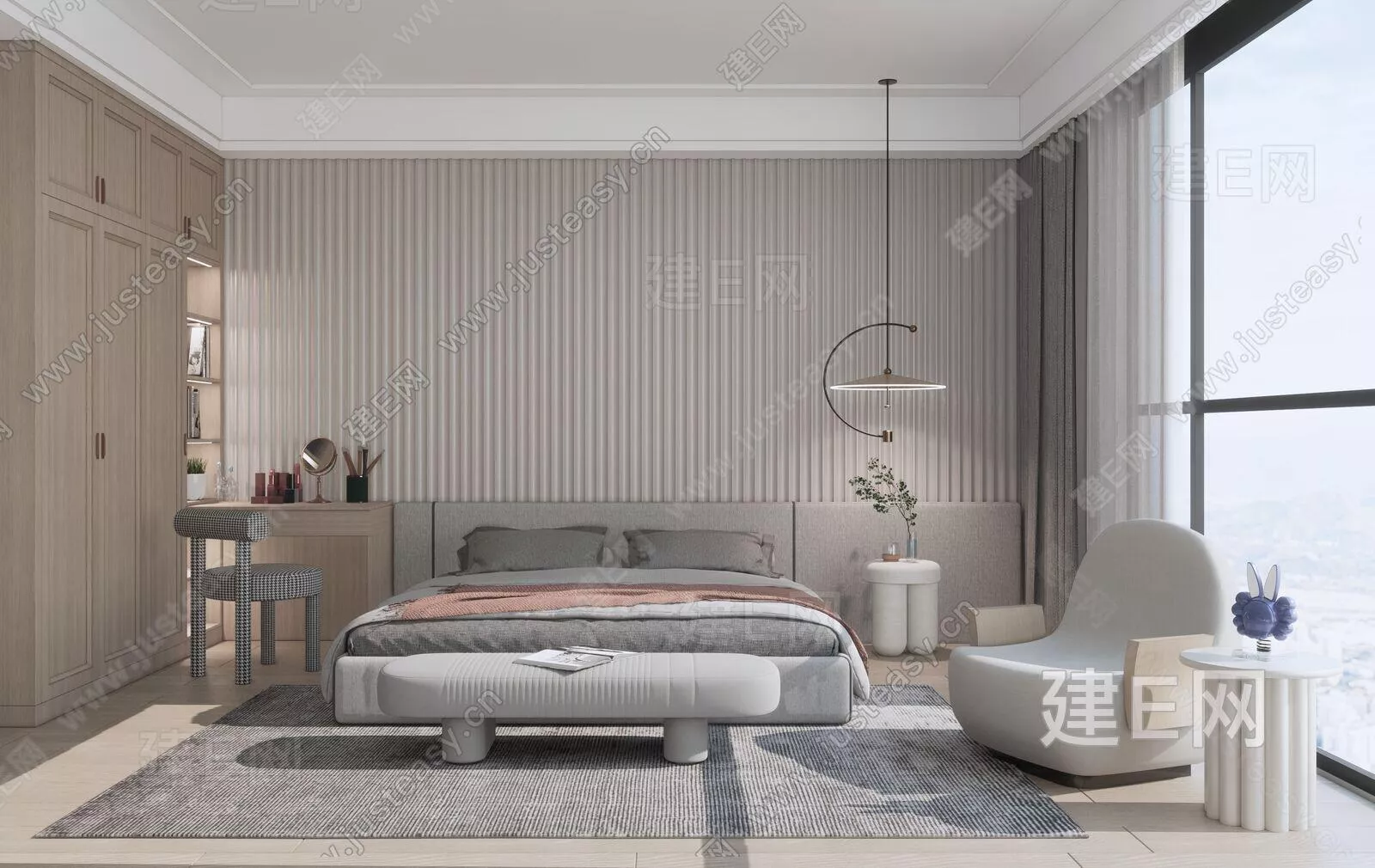 MODERN BEDROOM - SKETCHUP 3D SCENE - ENSCAPE - 107627934