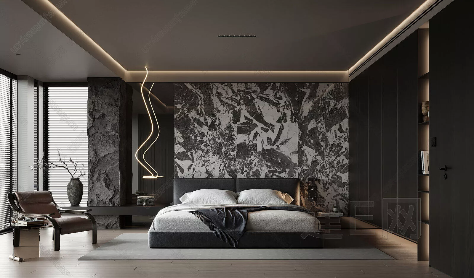 MODERN BEDROOM - SKETCHUP 3D SCENE - ENSCAPE - 107760584