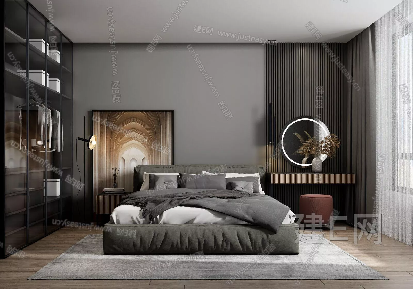 MODERN BEDROOM - SKETCHUP 3D SCENE - ENSCAPE - 107889256