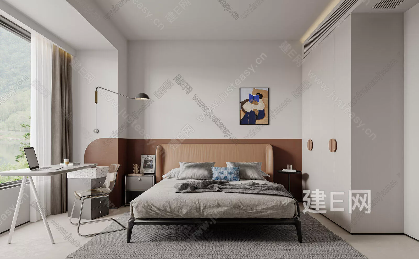 MODERN BEDROOM - SKETCHUP 3D SCENE - ENSCAPE - 108611699