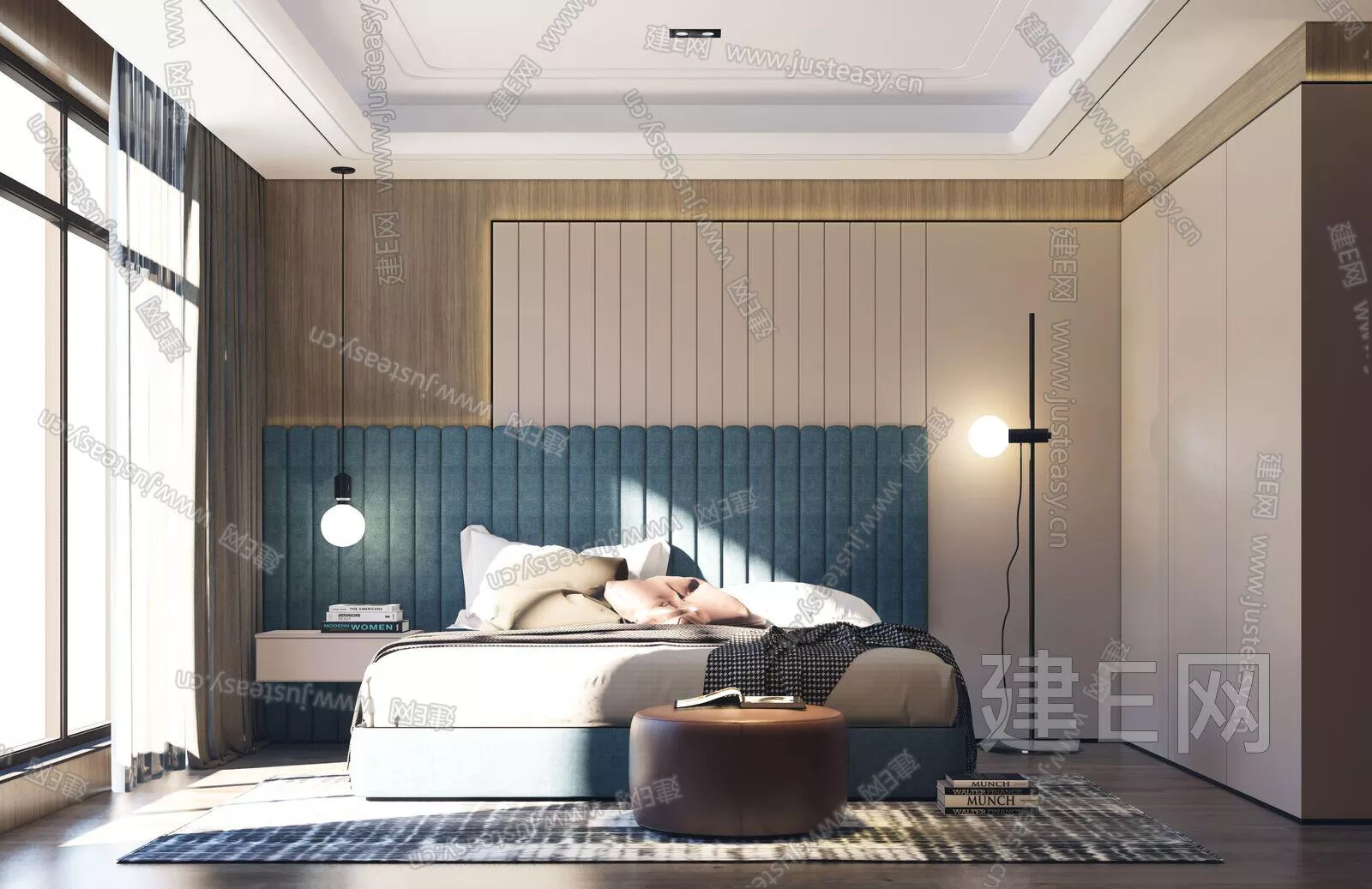 MODERN BEDROOM - SKETCHUP 3D SCENE - ENSCAPE - 108675103