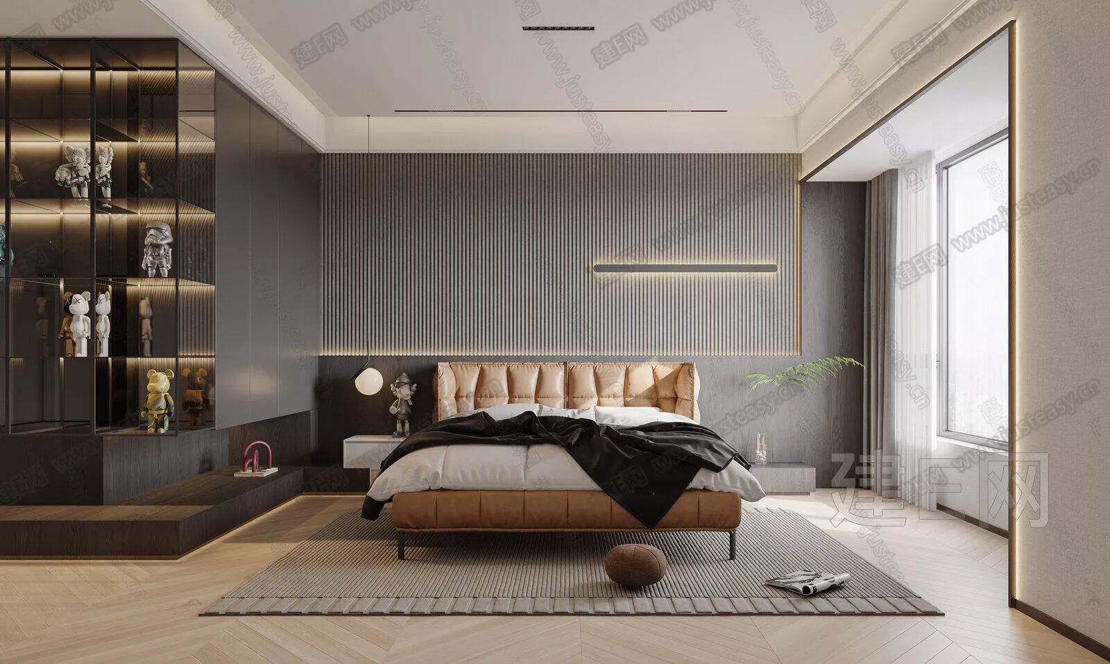 MODERN BEDROOM - SKETCHUP 3D SCENE - ENSCAPE - 108939329