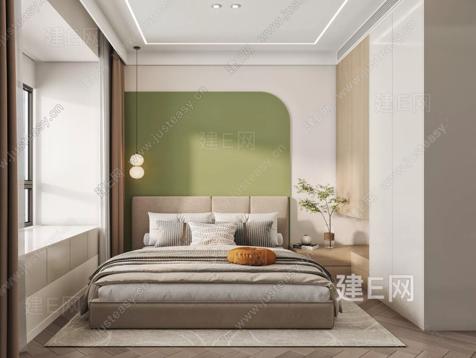 MODERN BEDROOM - SKETCHUP 3D SCENE - ENSCAPE - 108939850