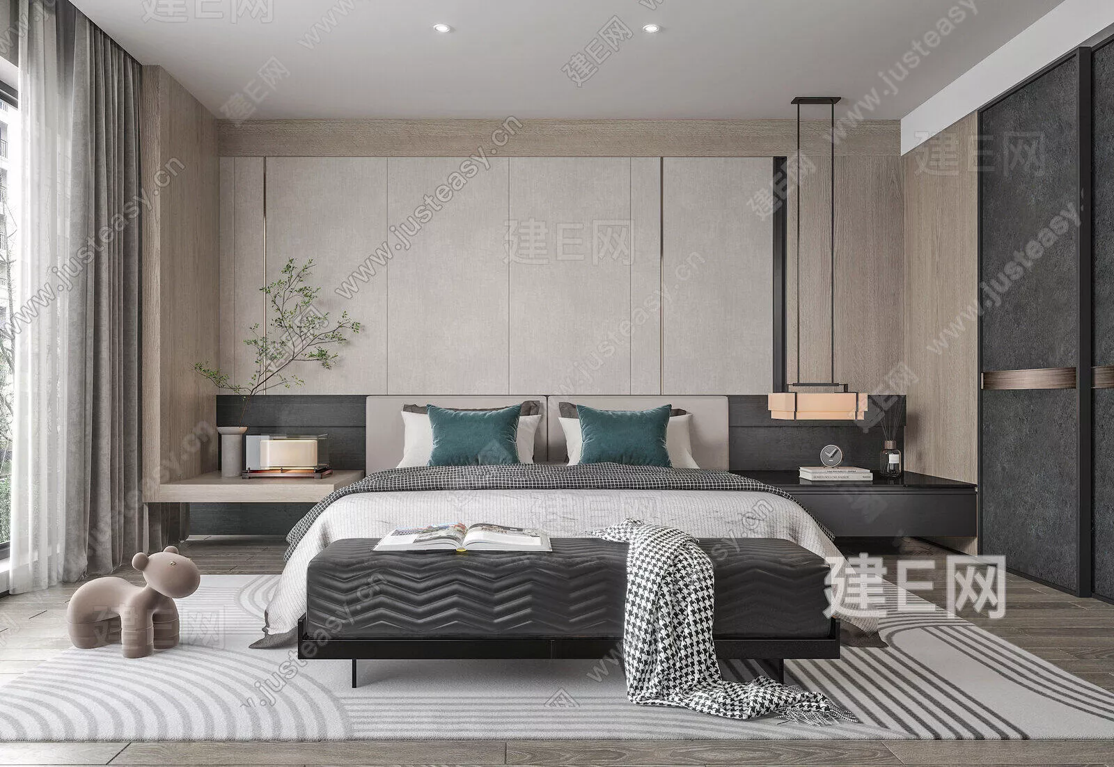 MODERN BEDROOM - SKETCHUP 3D SCENE - ENSCAPE - 109463721