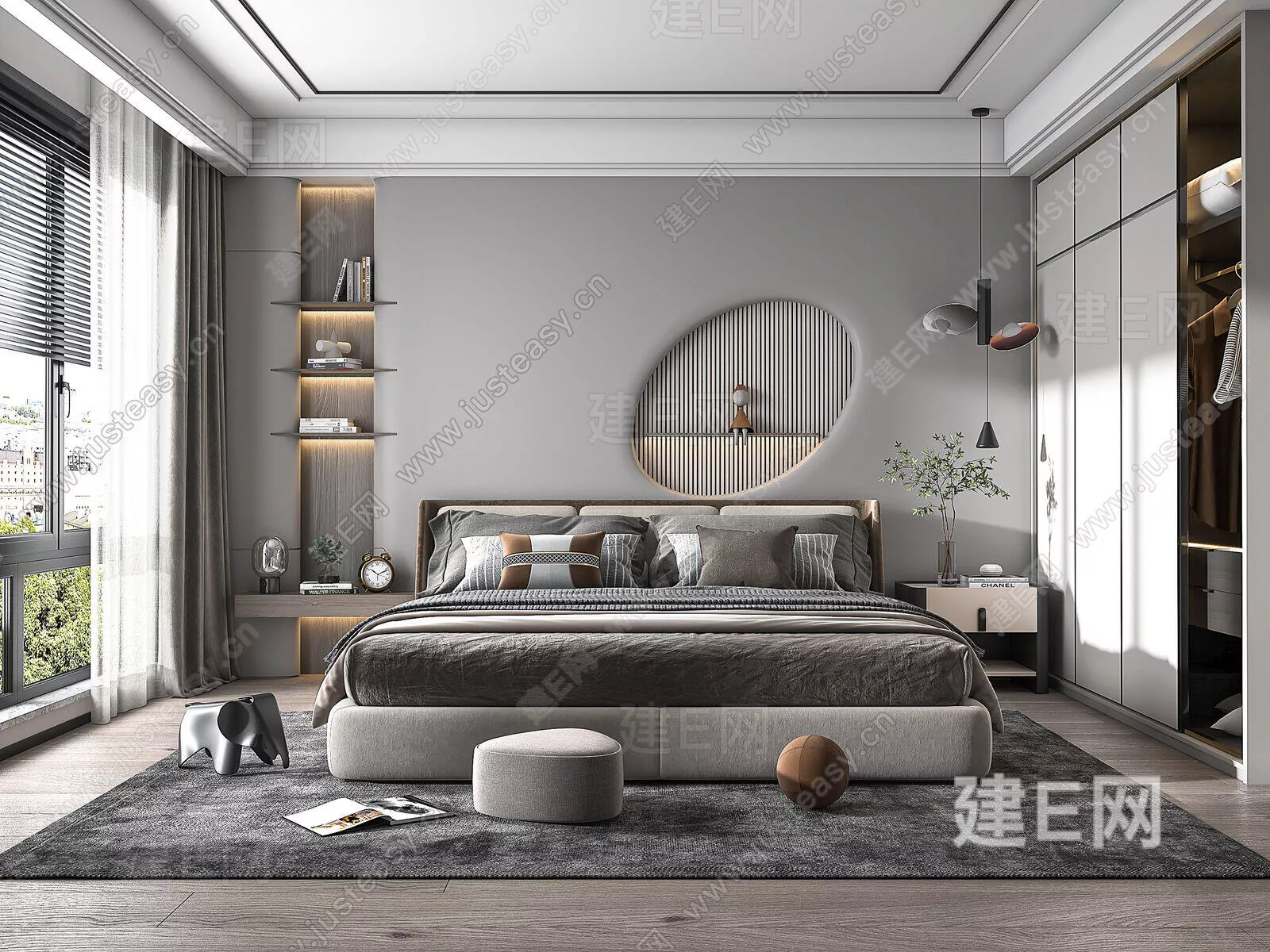 MODERN BEDROOM - SKETCHUP 3D SCENE - ENSCAPE - 109594054