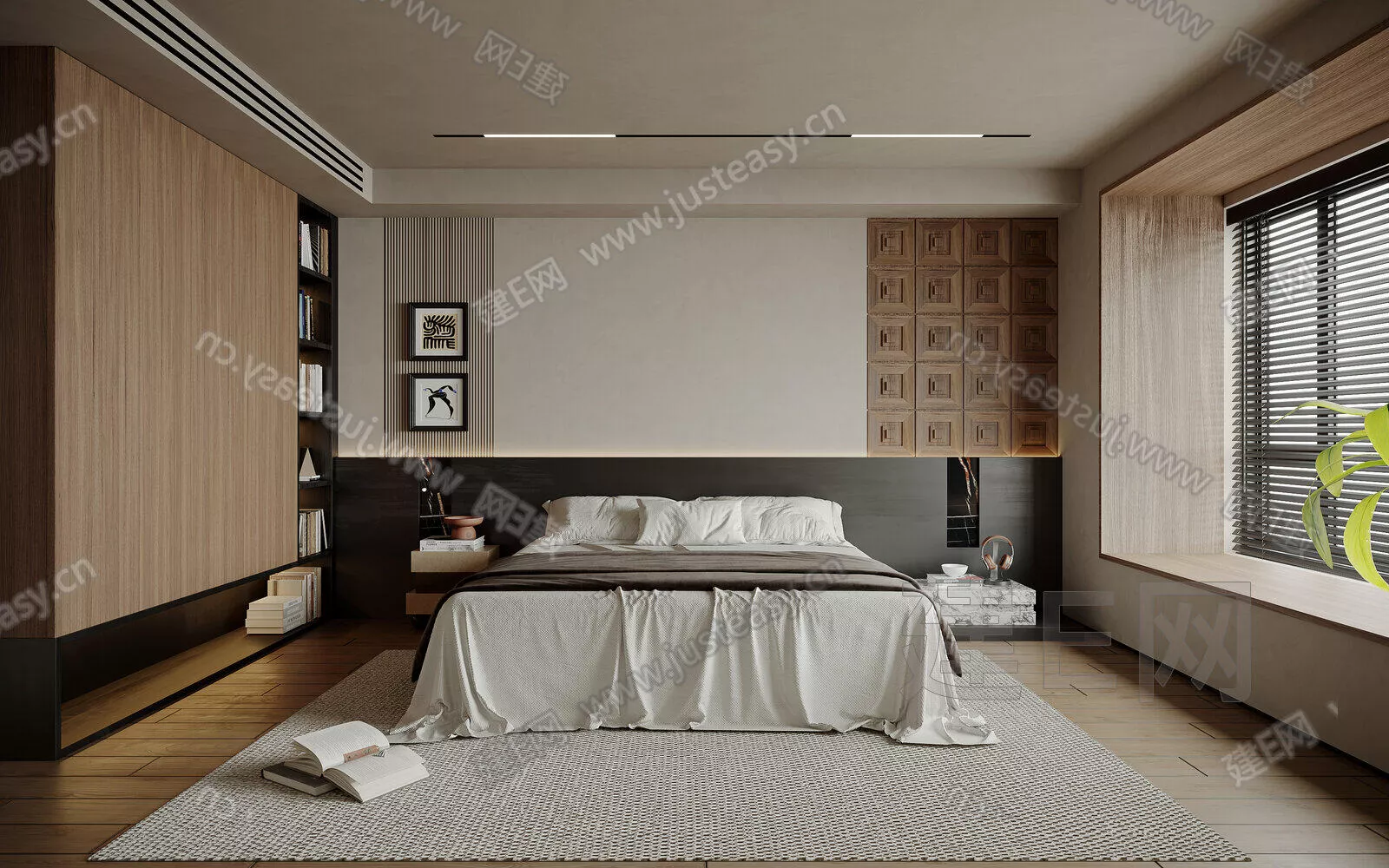 MODERN BEDROOM - SKETCHUP 3D SCENE - ENSCAPE - 109792003