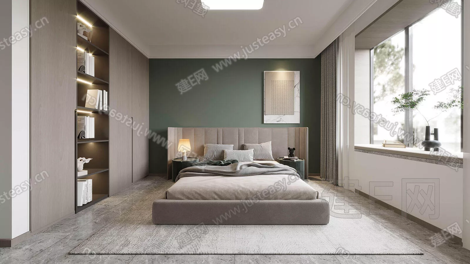 MODERN BEDROOM - SKETCHUP 3D SCENE - ENSCAPE - 109856233