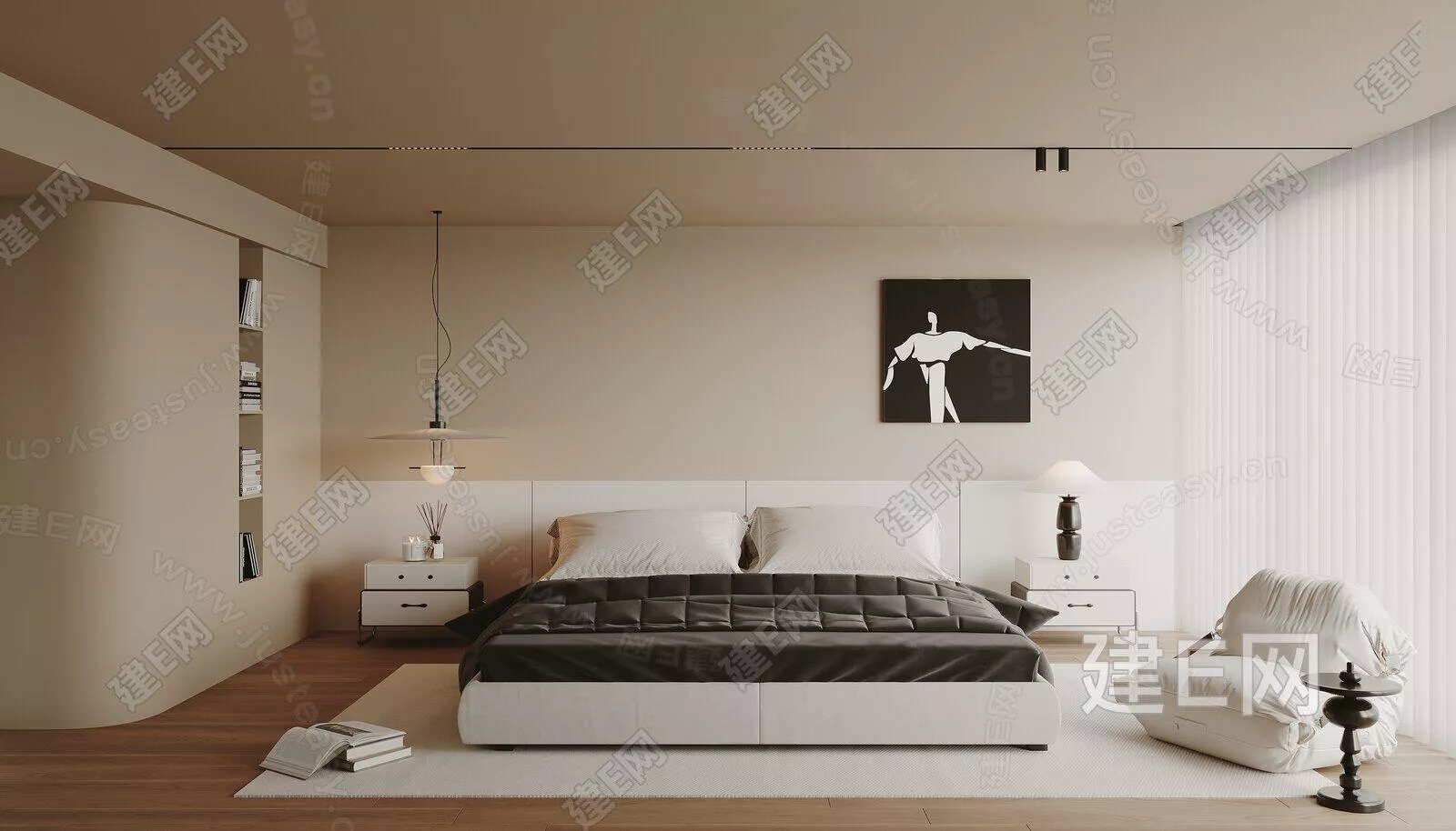 MODERN BEDROOM - SKETCHUP 3D SCENE - ENSCAPE - 109857677