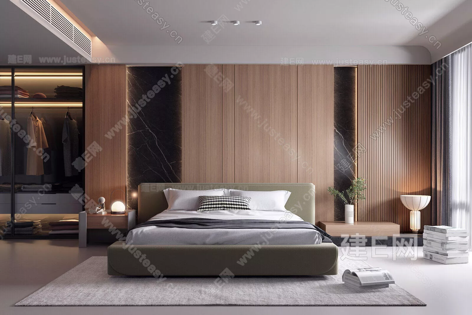 MODERN BEDROOM - SKETCHUP 3D SCENE - ENSCAPE - 110250129