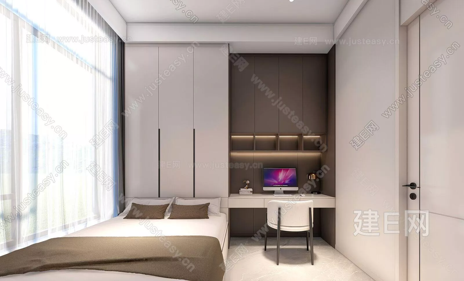 MODERN BEDROOM - SKETCHUP 3D SCENE - ENSCAPE - 110314834