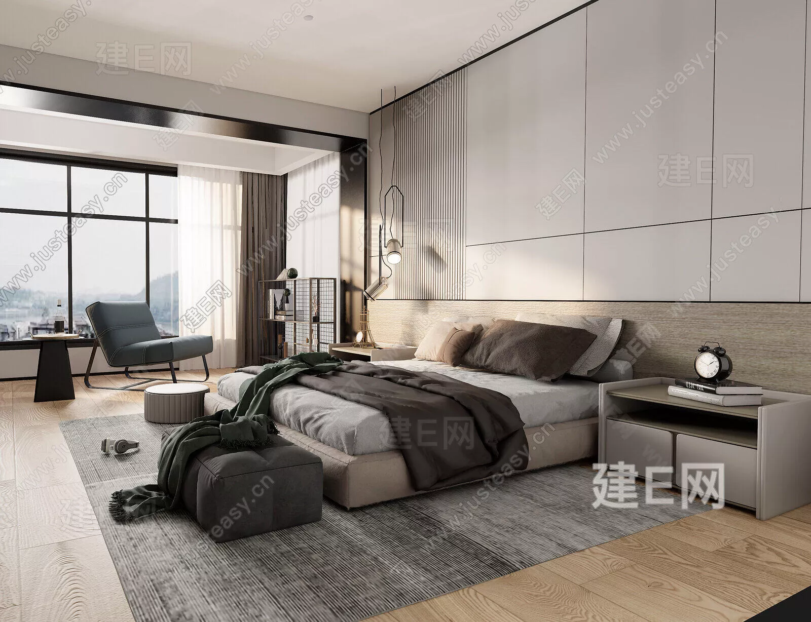 MODERN BEDROOM - SKETCHUP 3D SCENE - ENSCAPE - 110380185