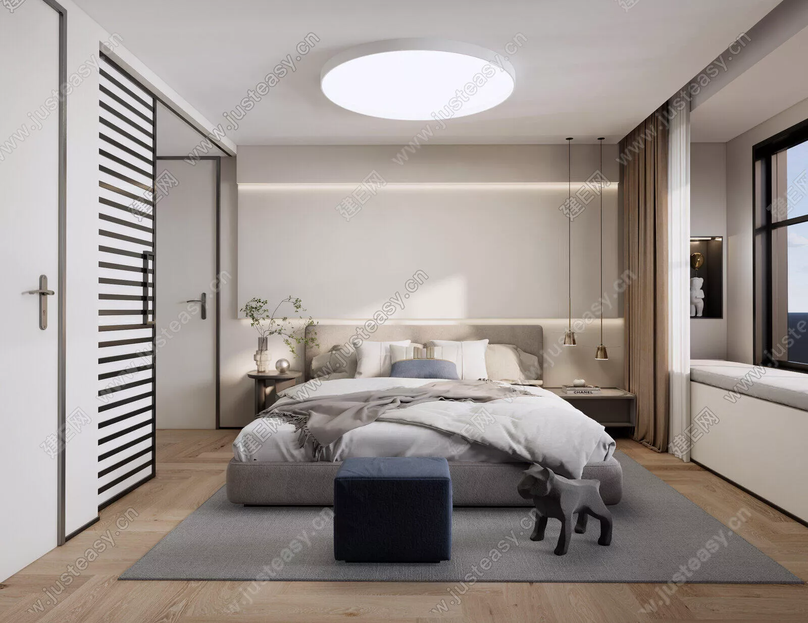 MODERN BEDROOM - SKETCHUP 3D SCENE - ENSCAPE - 110380201