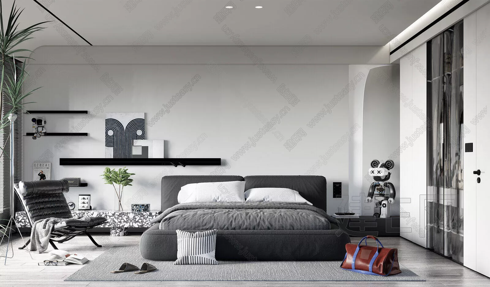 MODERN BEDROOM - SKETCHUP 3D SCENE - ENSCAPE - 111101828