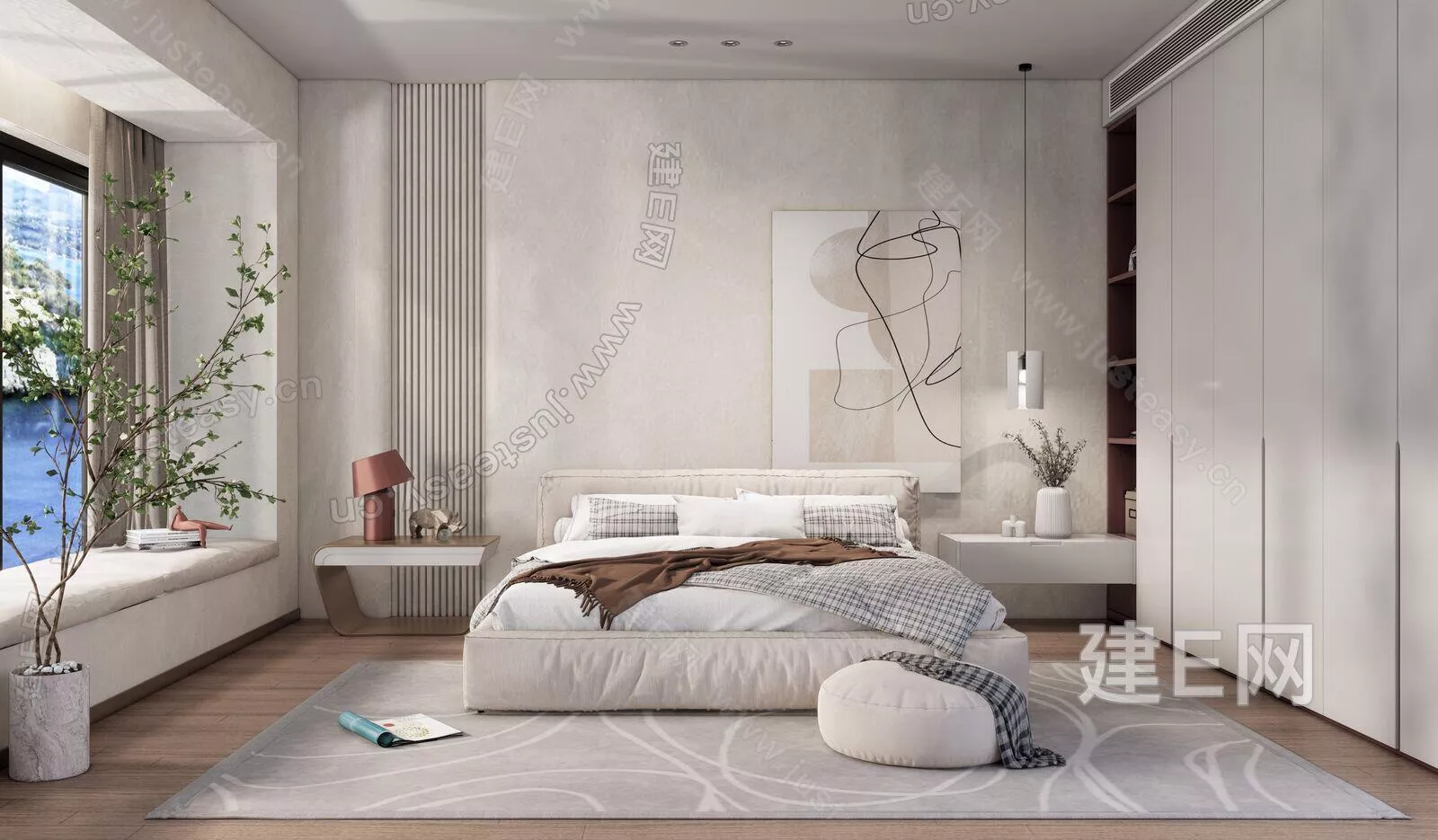 MODERN BEDROOM - SKETCHUP 3D SCENE - ENSCAPE - 111232392