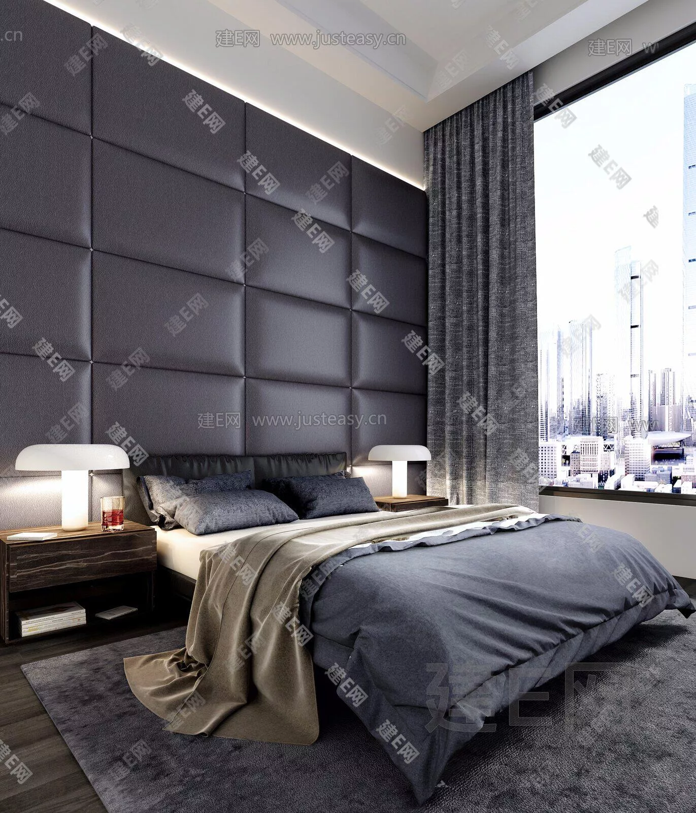 MODERN BEDROOM - SKETCHUP 3D SCENE - ENSCAPE - 111234545