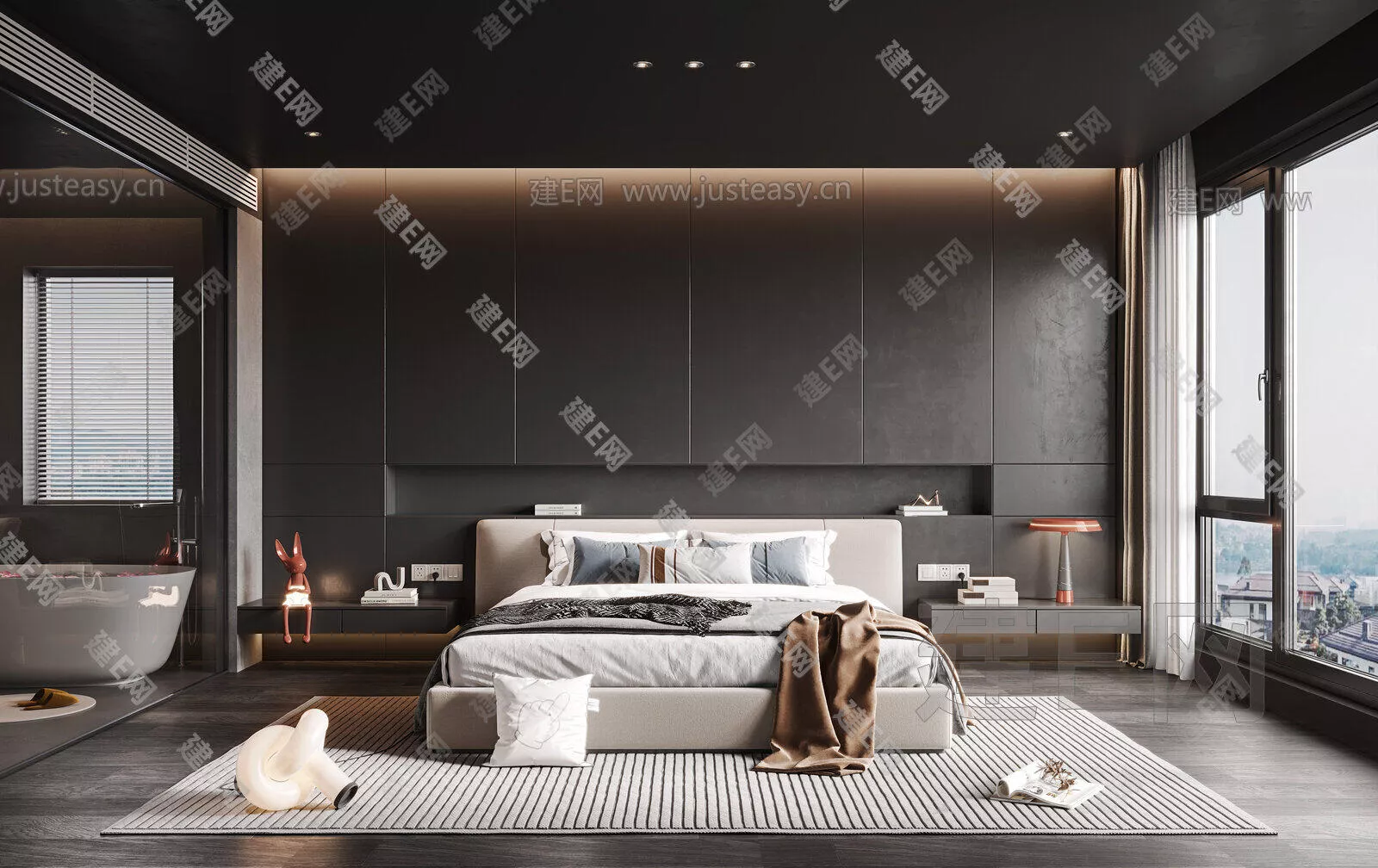 MODERN BEDROOM - SKETCHUP 3D SCENE - ENSCAPE - 111299493