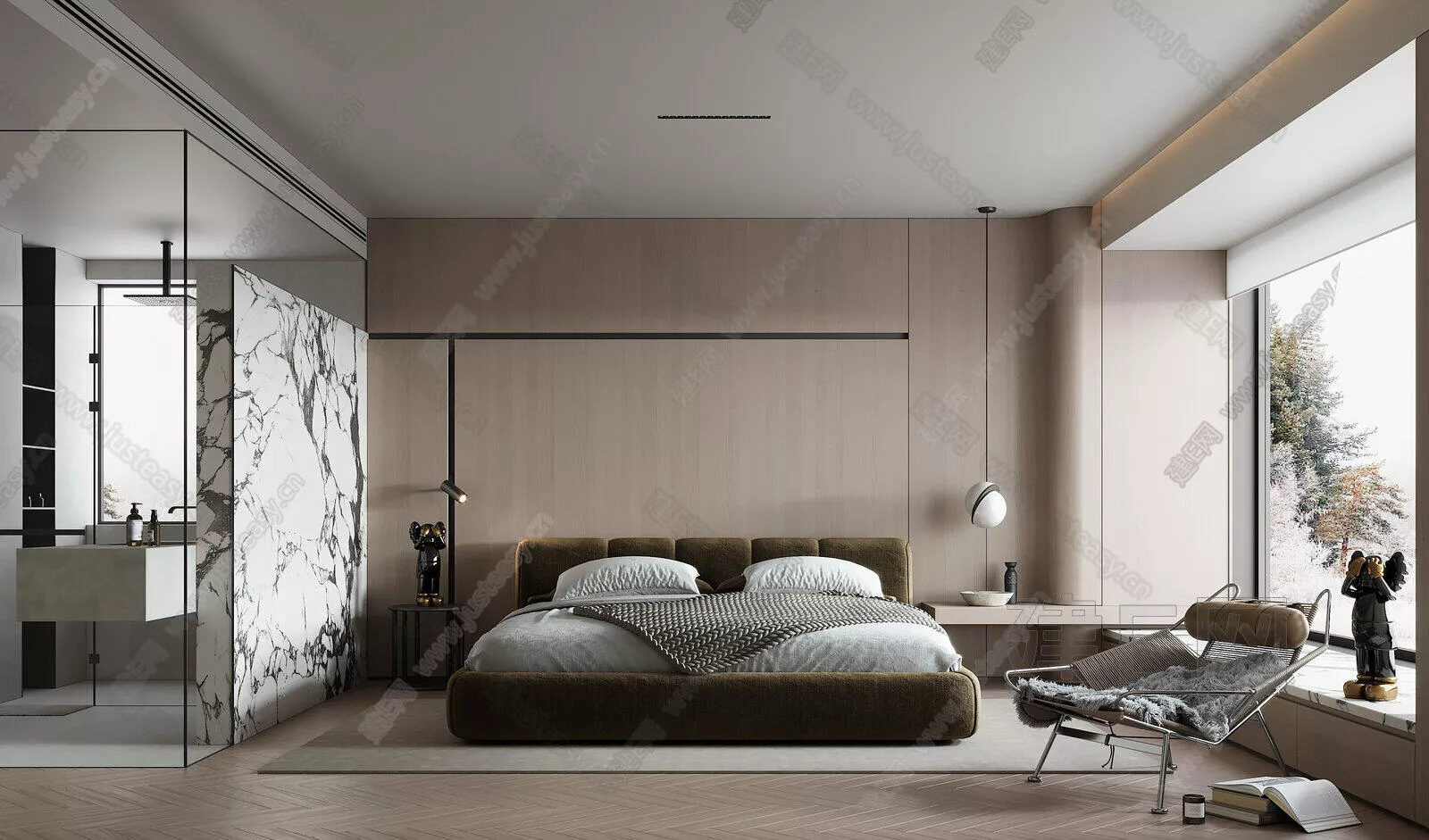 MODERN BEDROOM - SKETCHUP 3D SCENE - ENSCAPE - 111364201