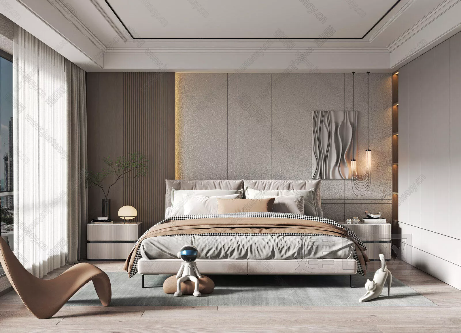 MODERN BEDROOM - SKETCHUP 3D SCENE - ENSCAPE - 111690772