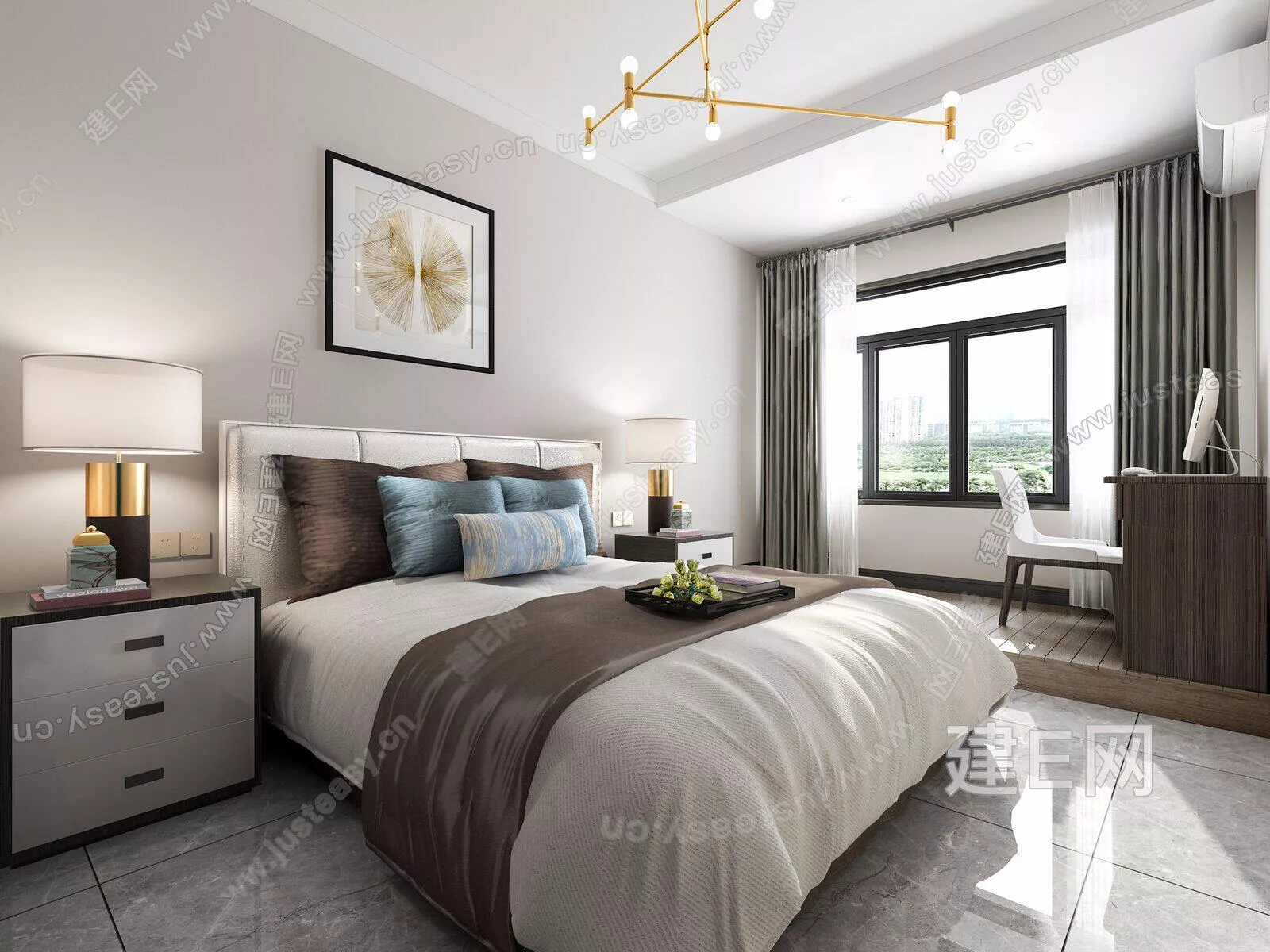 MODERN BEDROOM - SKETCHUP 3D SCENE - ENSCAPE - 111693196