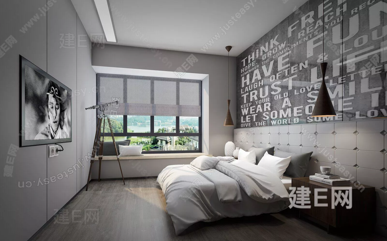 MODERN BEDROOM - SKETCHUP 3D SCENE - ENSCAPE - 112086499