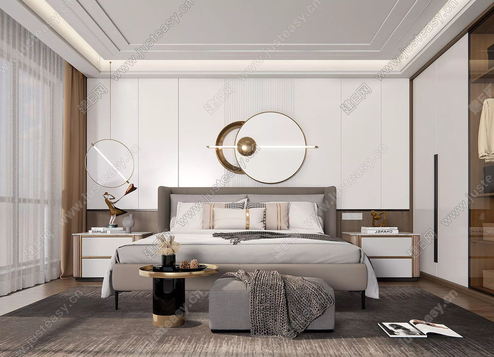 MODERN BEDROOM - SKETCHUP 3D SCENE - ENSCAPE - 112345623