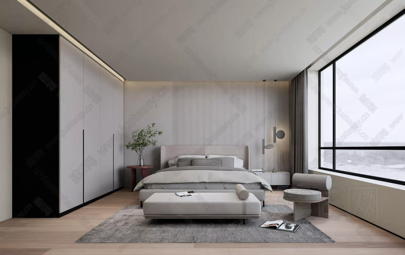 MODERN BEDROOM - SKETCHUP 3D SCENE - ENSCAPE - 112477448