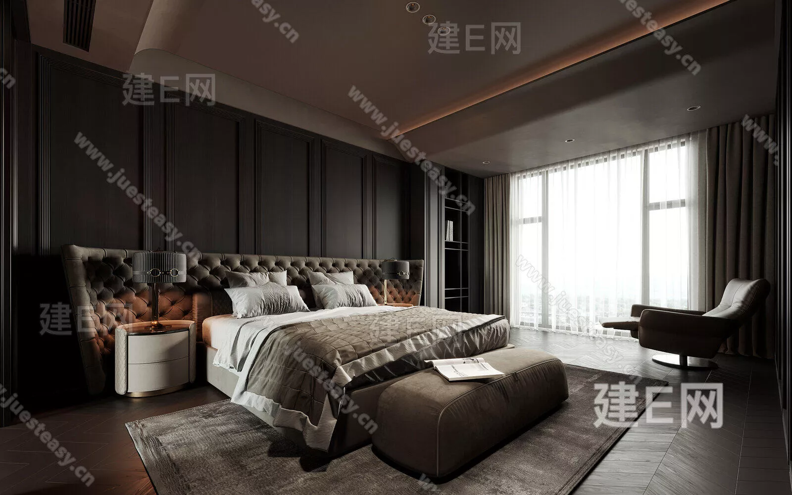 MODERN BEDROOM - SKETCHUP 3D SCENE - ENSCAPE - 112478327