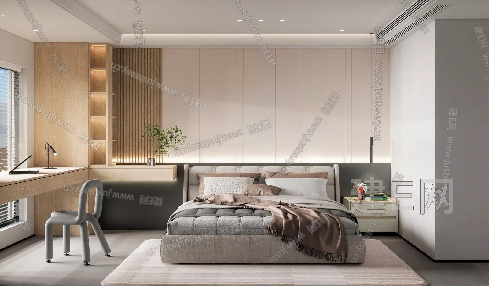 MODERN BEDROOM - SKETCHUP 3D SCENE - ENSCAPE - 112740187