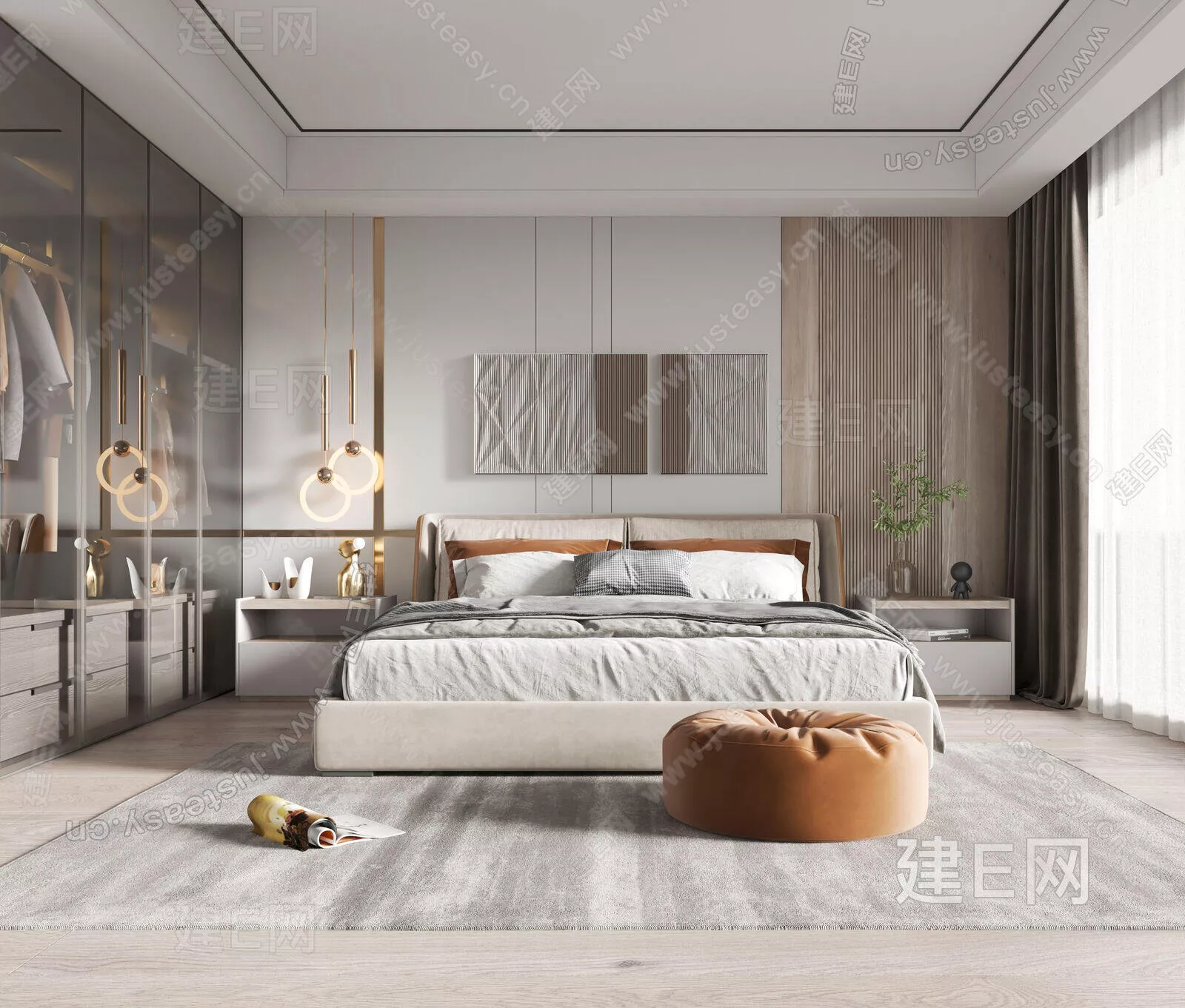 MODERN BEDROOM - SKETCHUP 3D SCENE - ENSCAPE - 112805227