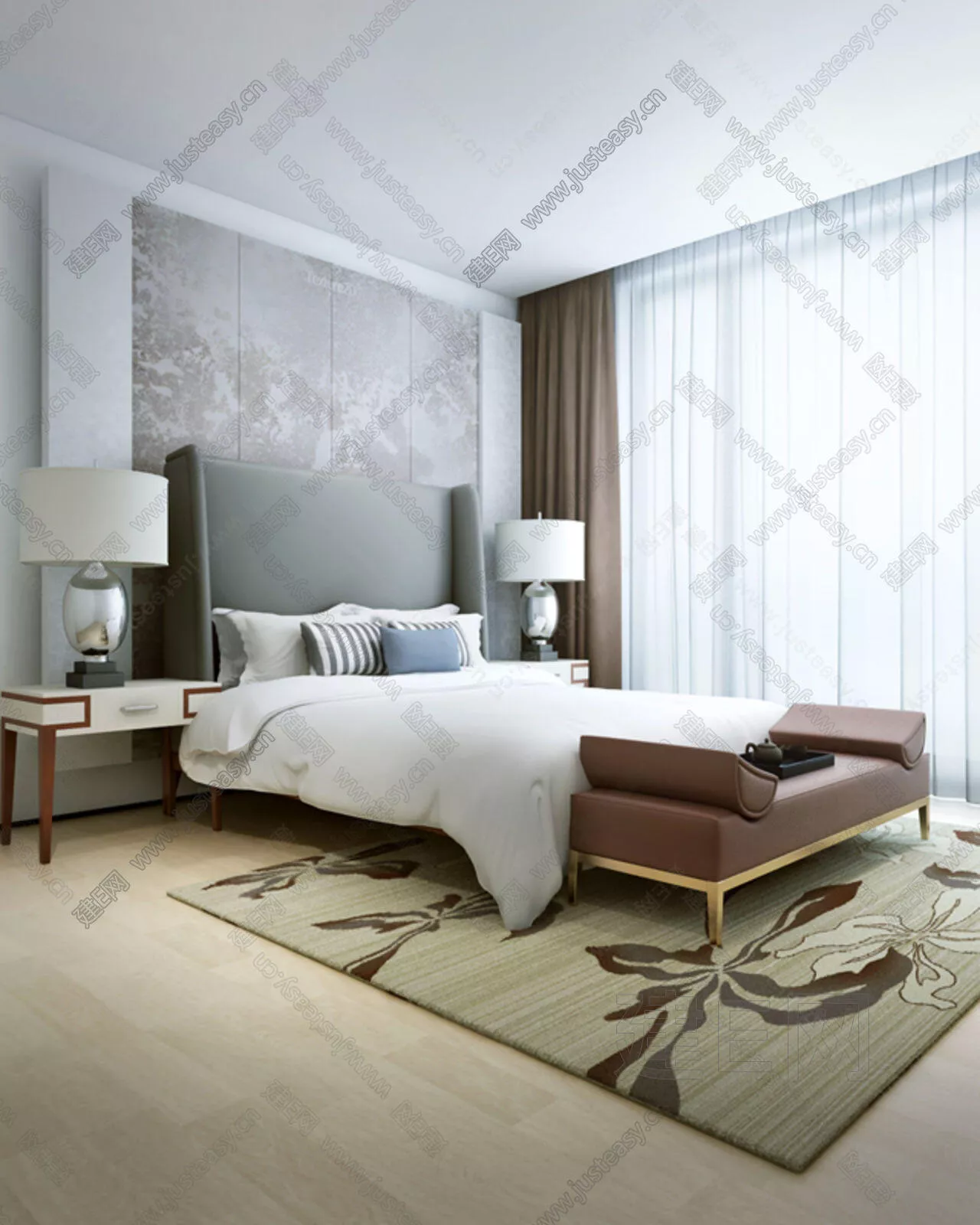 MODERN BEDROOM - SKETCHUP 3D SCENE - ENSCAPE - 112872912