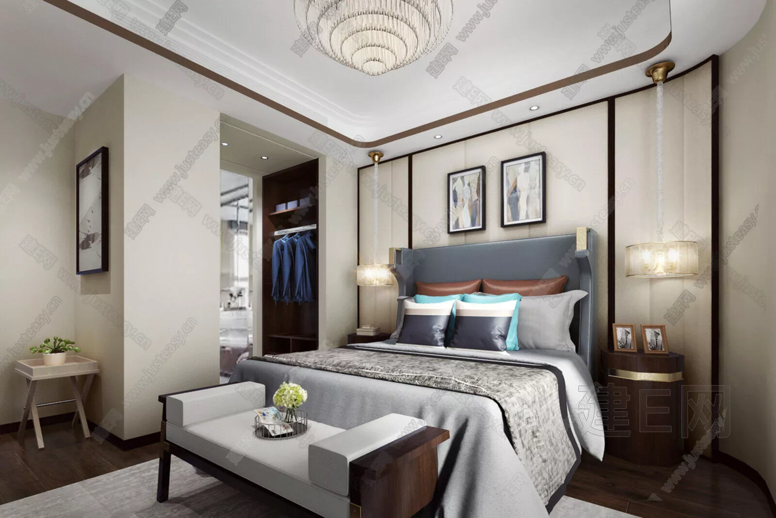 MODERN BEDROOM - SKETCHUP 3D SCENE - ENSCAPE - 112938270