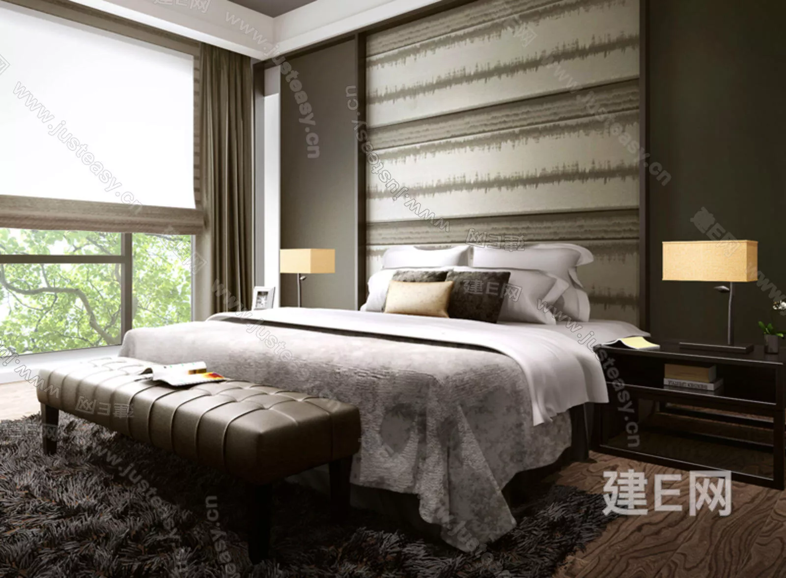 MODERN BEDROOM - SKETCHUP 3D SCENE - ENSCAPE - 112938294