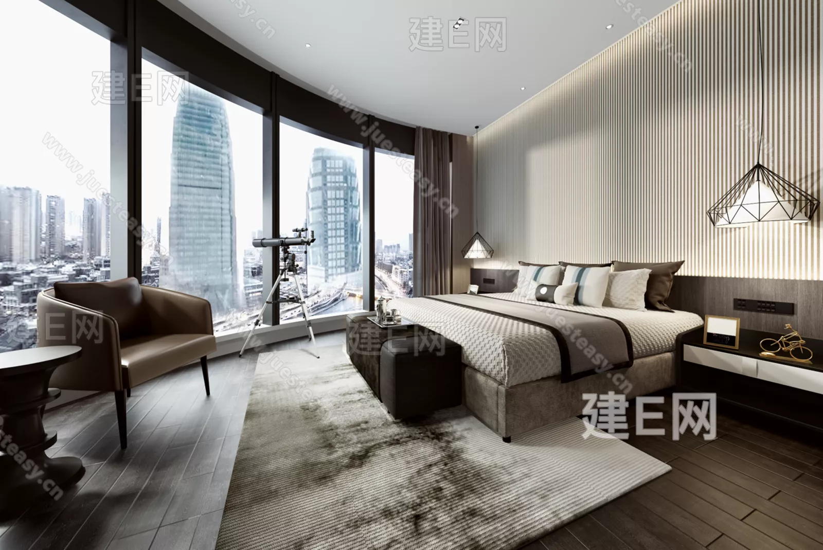 MODERN BEDROOM - SKETCHUP 3D SCENE - ENSCAPE - 112938361