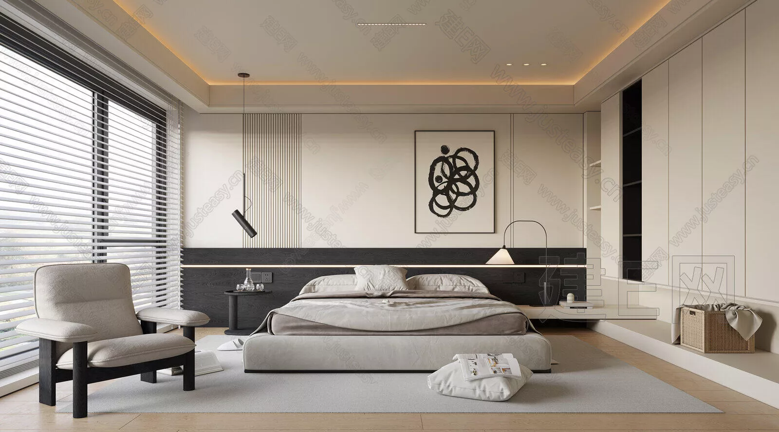 MODERN BEDROOM - SKETCHUP 3D SCENE - ENSCAPE - 113002640