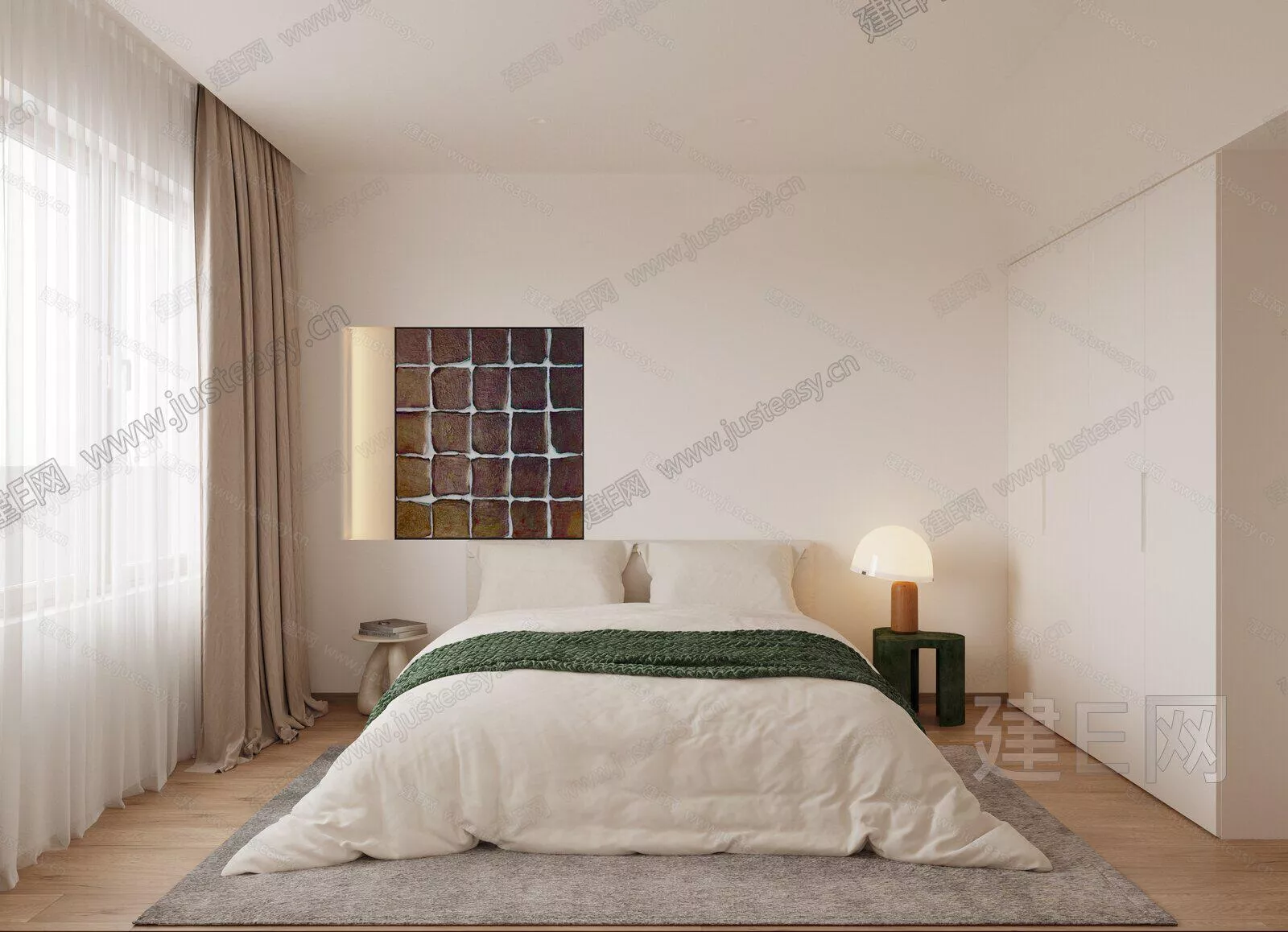 MODERN BEDROOM - SKETCHUP 3D SCENE - ENSCAPE - 113264821