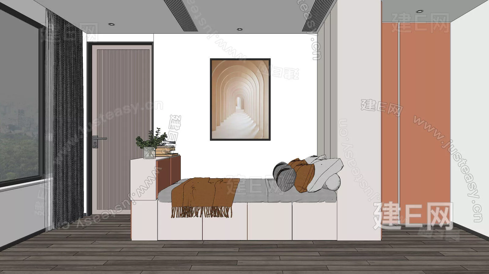 MODERN BEDROOM - SKETCHUP 3D SCENE - ENSCAPE - 113394985