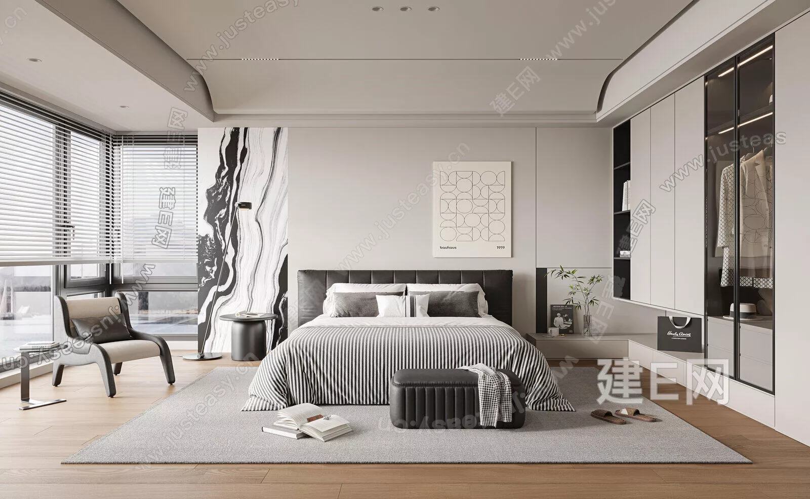 MODERN BEDROOM - SKETCHUP 3D SCENE - ENSCAPE - 113396959